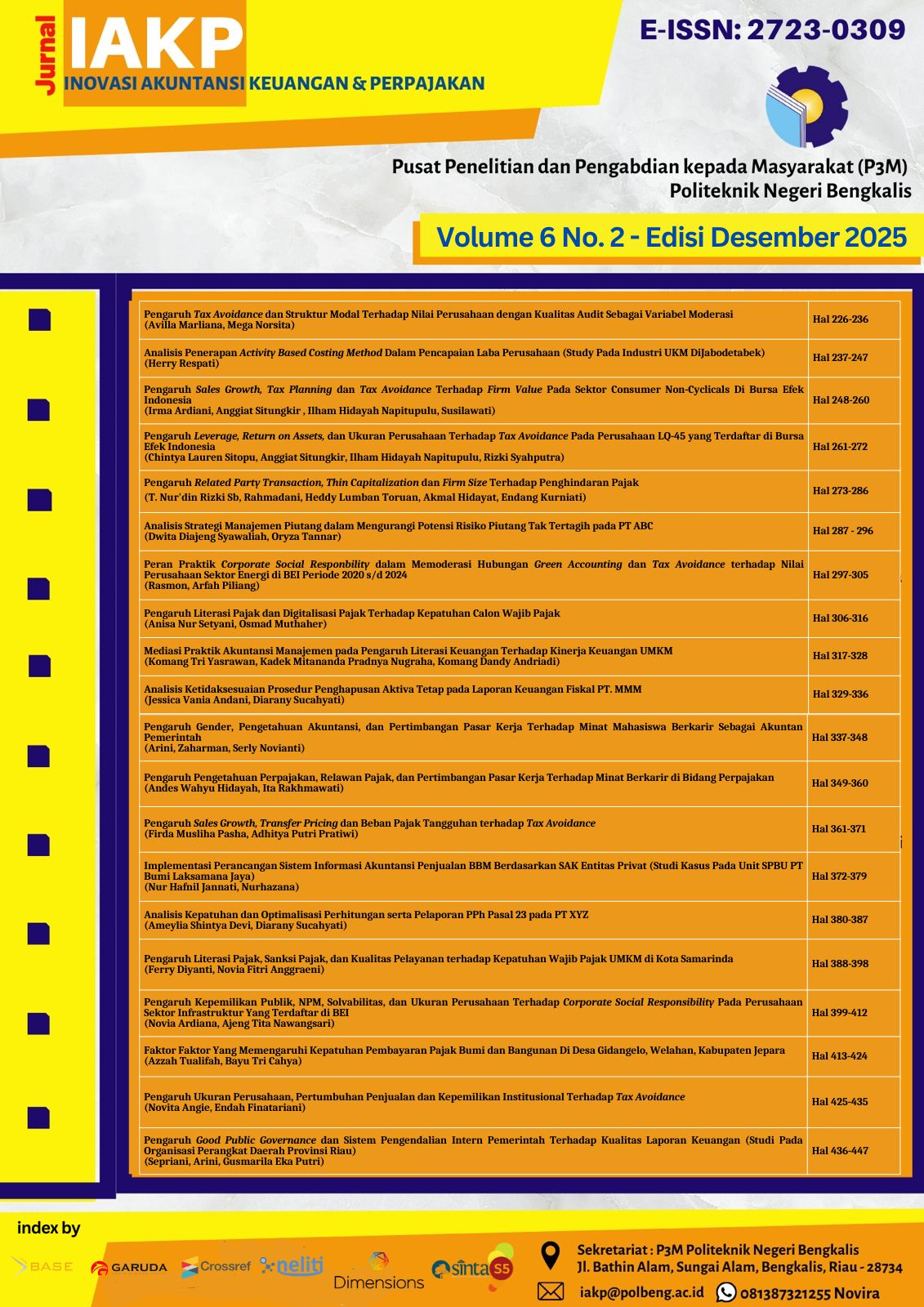 					View Vol. 6 No. 2 (2025): Desember
				